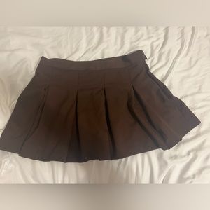H&M Divided Brown Pleated Mini Skirt